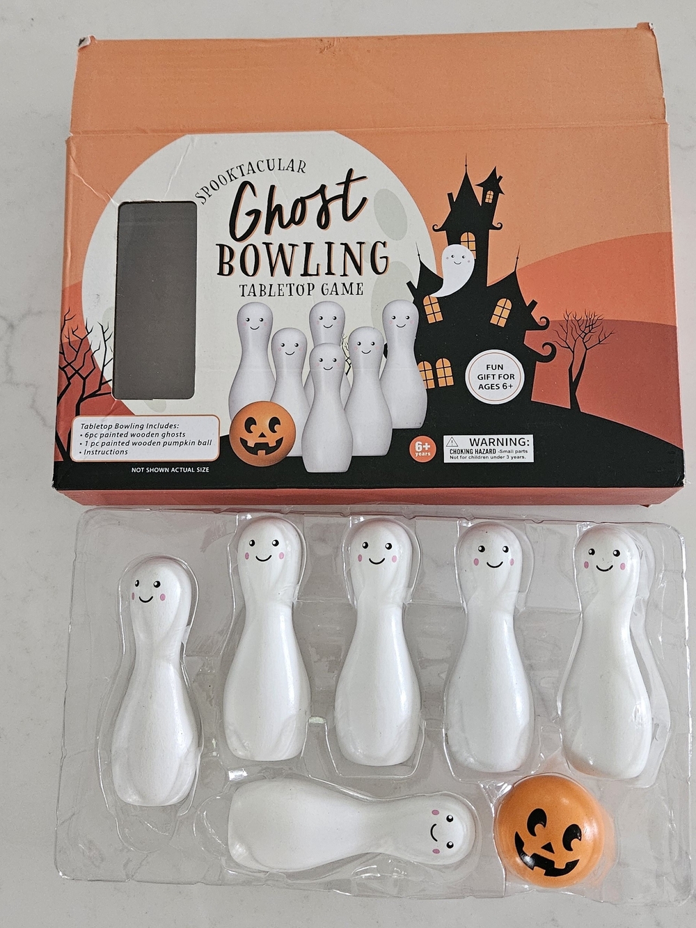 Halloween Fall Tabletop Bowling Game Falloween Ghosts Pumpkin Game